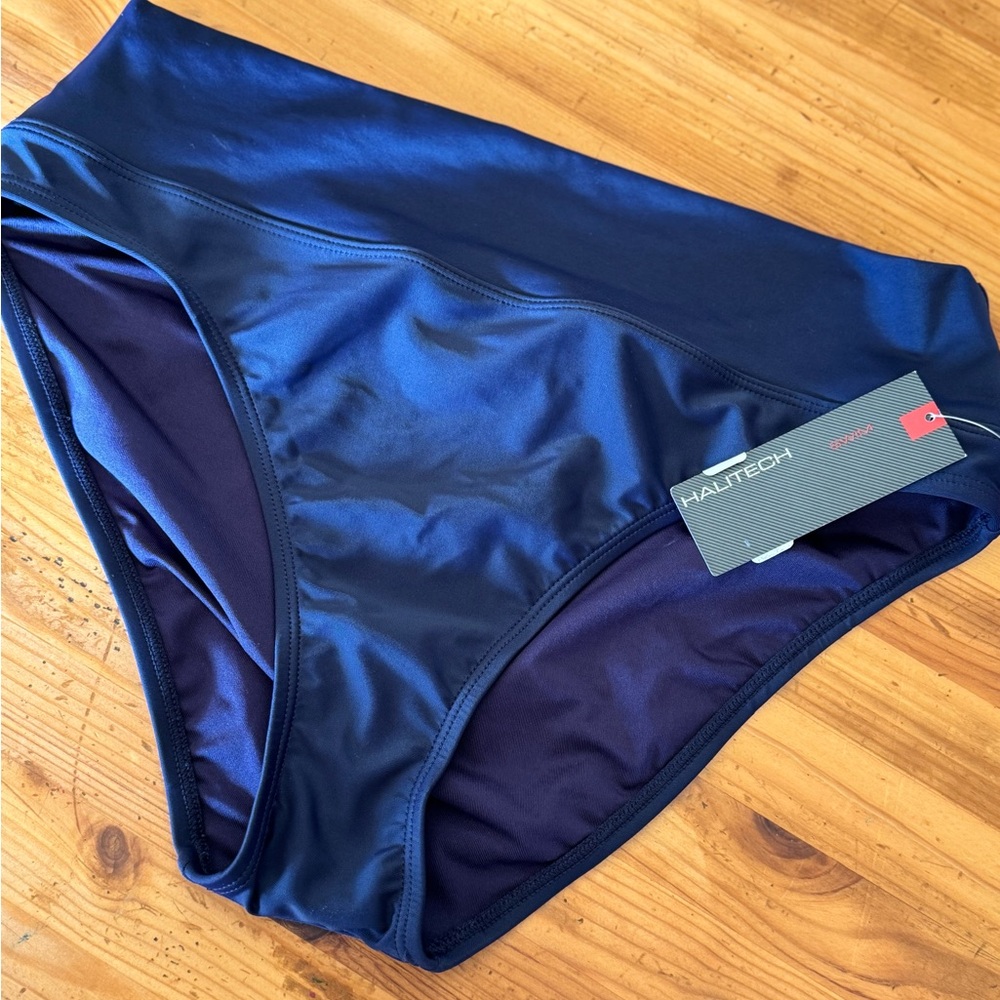 Blue Bikini with Classic Cut and Shiny Finish